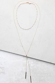 Lulus Run To You Gold Choker Necklace Set