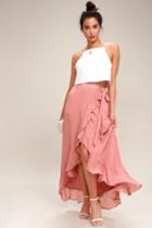 Lagos Blush Pink Wrap Maxi Skirt | Lulus