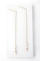 Ceres Gold And Pearl Threader Earrings | Lulus
