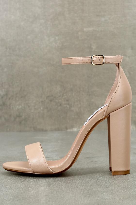 Steve Madden | Carrson Blush Nude Leather Ankle Strap Heels | Size 7.5 | Pink | Lulus