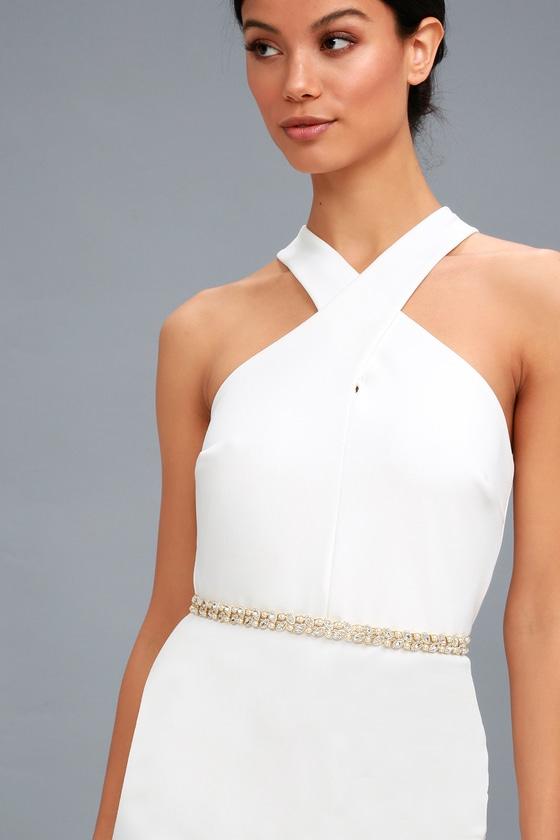 Vow Of Love Gold Rhinestone Bridal Belt | Lulus