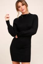 Rd Style | Burgess Black Mock Neck Sweater Dress | Size X-small | Lulus
