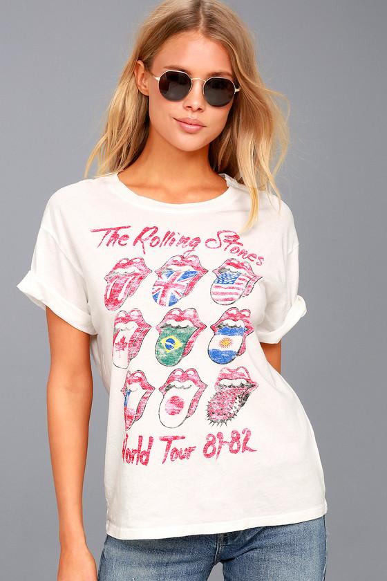 Daydreamer | Rolling Stones Tour 81-82 White Tee | Size Large | Lulus