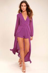 Lulus Gone With The Whirlwind Magenta Romper