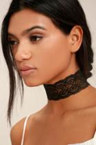 Lulus | Lace Goals Black Lace Choker Necklace