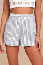 A Calin Hamptons Hideaway Blue Striped Shorts | Lulus