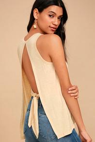 Lulus Impassioned Light Beige Tank Top