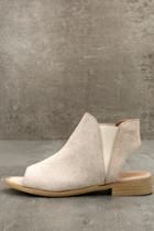 Coolway Musse & Cloud Ciara White Leather Peep-toe Booties