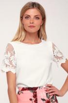Lisa Marie White Embroidered Top | Lulus