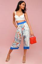 On The Road Rover Beige Floral Print Culottes | Lulus