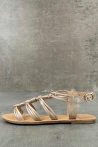 Betani Tallulah Gold Flat Sandals