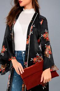 Lulus Wild Nights Rust Red Velvet Foldover Clutch