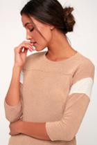 Billabong Kicking Game Light Brown Long Sleeve Top | Lulus