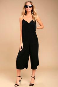 Lulus Elisa Black Midi Jumpsuit