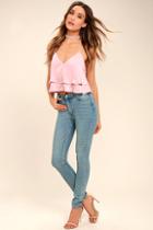 Cheap Monday Cheap Monday Second Skin Light Blue High-waisted Skinny Jeans