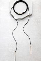 Lulus Ready To Play Black And Gold Wrap Necklace
