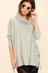 Black Swan Elle Light Grey Sweater Top
