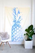Deny Designs | Blu Pineapple Cream And Blue Print Tapestry | 100% Polyester | Lulus