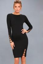 Haute Commodity Black Long Sleeve Bodycon Dress | Lulus