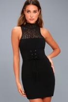 Free People High Society Black Lace Bodycon Dress | Lulus