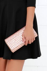 Mms Trading Magic At Midnight Blush Rhinestone Clutch
