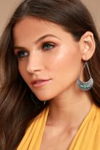 Lulus | Imogene Turquoise And Silver Earrings