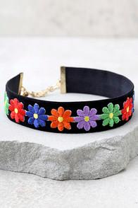 Vanessa Mooney Wild Thing Black Velvet Choker Necklace