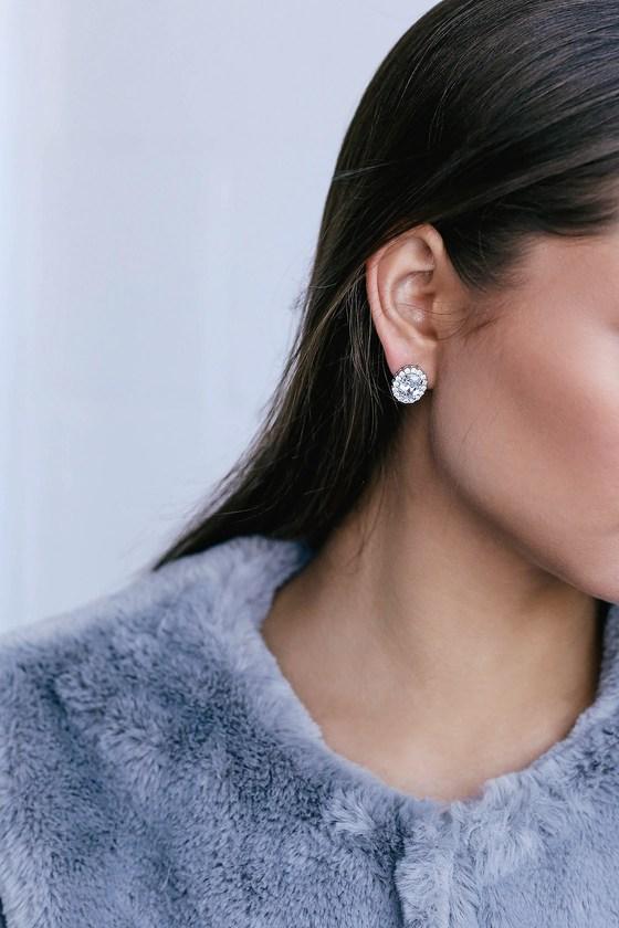 Radiant Romance Silver Rhinestone Earrings | Lulus