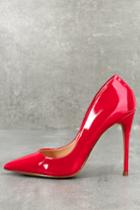 Steve Madden | Daisie Red Patent Pumps | Size 5.5 | Vegan Friendly | Lulus