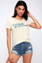Chaser Cocktails And Coconuts Off White Tee | Lulus