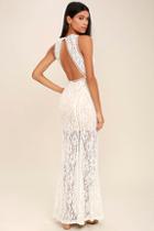 Lulus Better With You Ivory Lace Maxi Dress