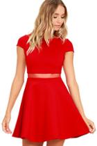 Lulus Legendary Lovers Red Skater Dress