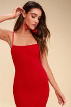 Flaunt It Red Bodycon Dress | Lulus