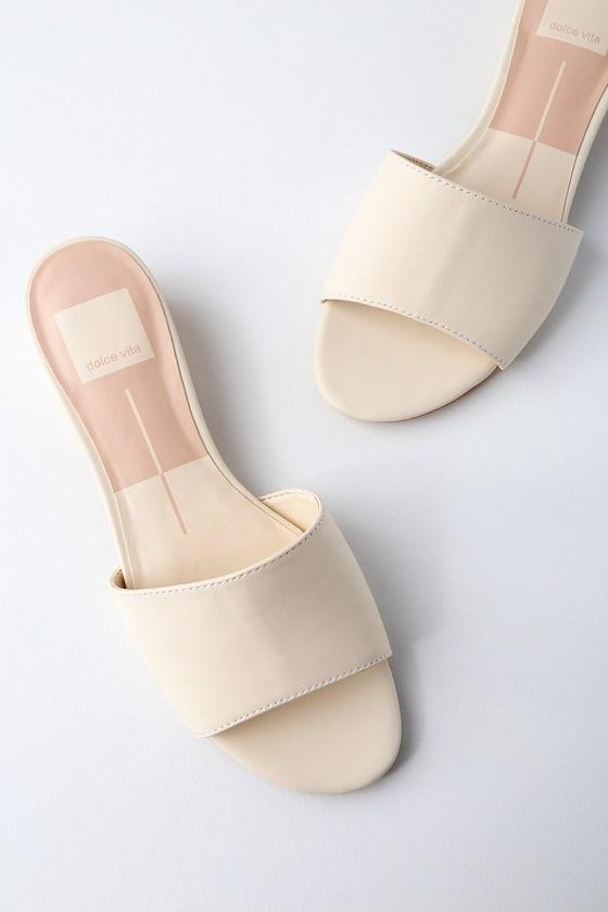 Dolce Vita Adalea Ivory Leather Mules | Lulus
