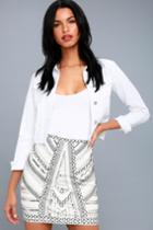 Cherry Mellow Deluxe Love White Sequin Mini Skirt | Lulus