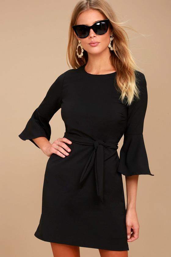 Last Love Song Black Tie-waist Dress | Lulus