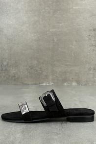 Coconuts Matisse Brantly Black Suede Slide Sandals