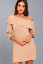 Somedays Lovin' Like A Monday Blush Pink Off-the-shoulder Sweater Dress | Lulus