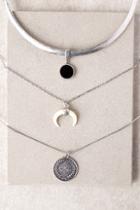 Lulus Calliope Silver Layered Necklace Set