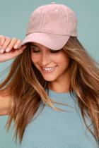 Billabong Lux Club Blush Suede Baseball Cap