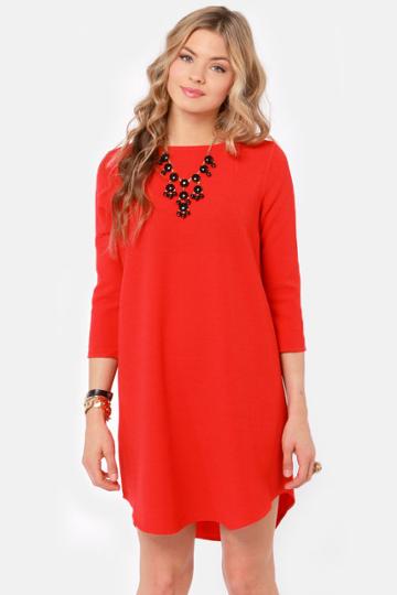 Bb Dakota Noland Red Shift Dress