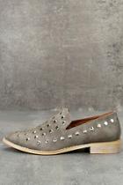 Mi.im Lex Grey Studded Pointed Loafers