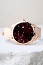 Nixon Bullet Rose Gold And Brown Leather Watch