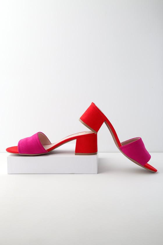 Jax Fuchsia Suede Mules | Lulus