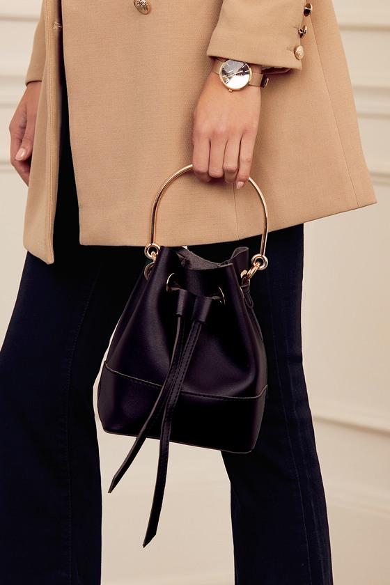 Ellington Black Bucket Bag | Lulus
