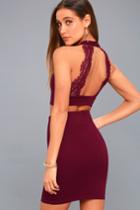 Chic My Interest Burgundy Lace Two-piece Dress | Lulus