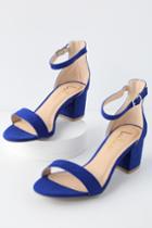 Harper Cobalt Blue Ankle Strap Heels | Lulus