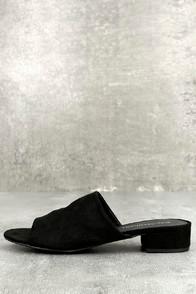 City Classified Dreama Black Suede Mules
