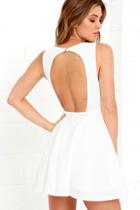 Lulus Gal About Town White Skater Dress