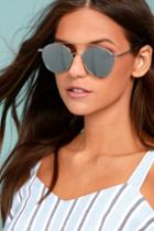 Perverse | Elaine Silver Mirrored Sunglasses | Lulus